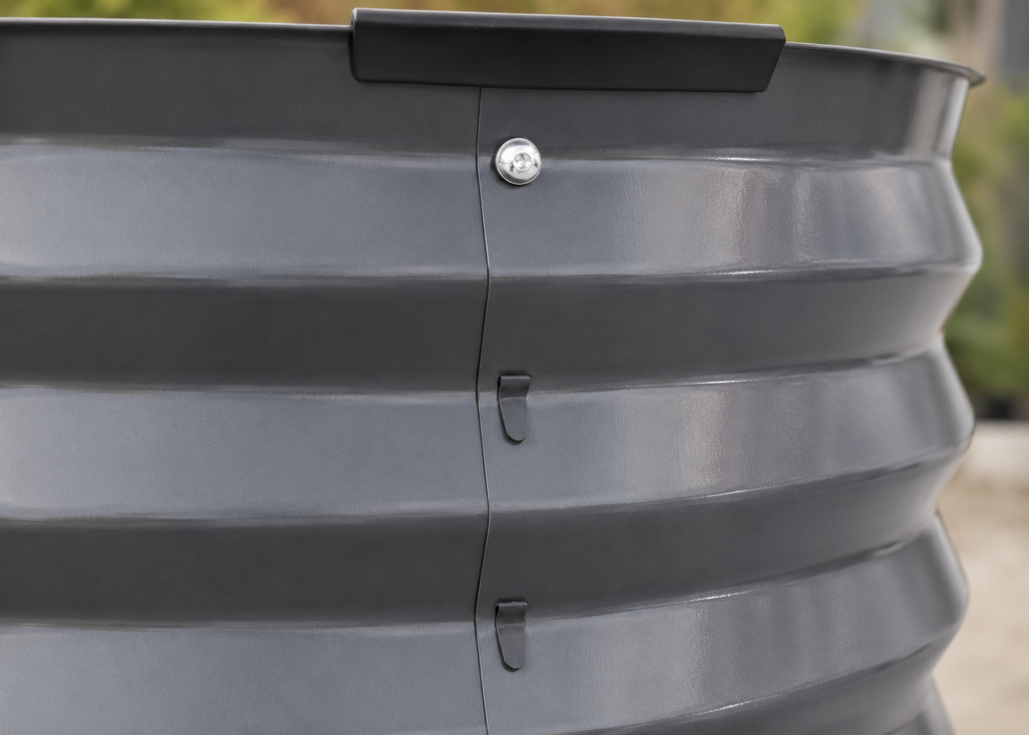 Round Galvanised Raised Garden Bed (90cm x 45cm)