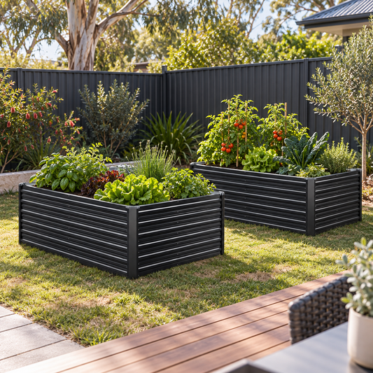 2-in-1 Medium Steel Garden Bed - Extra Deep (Assorted Dimension Options)