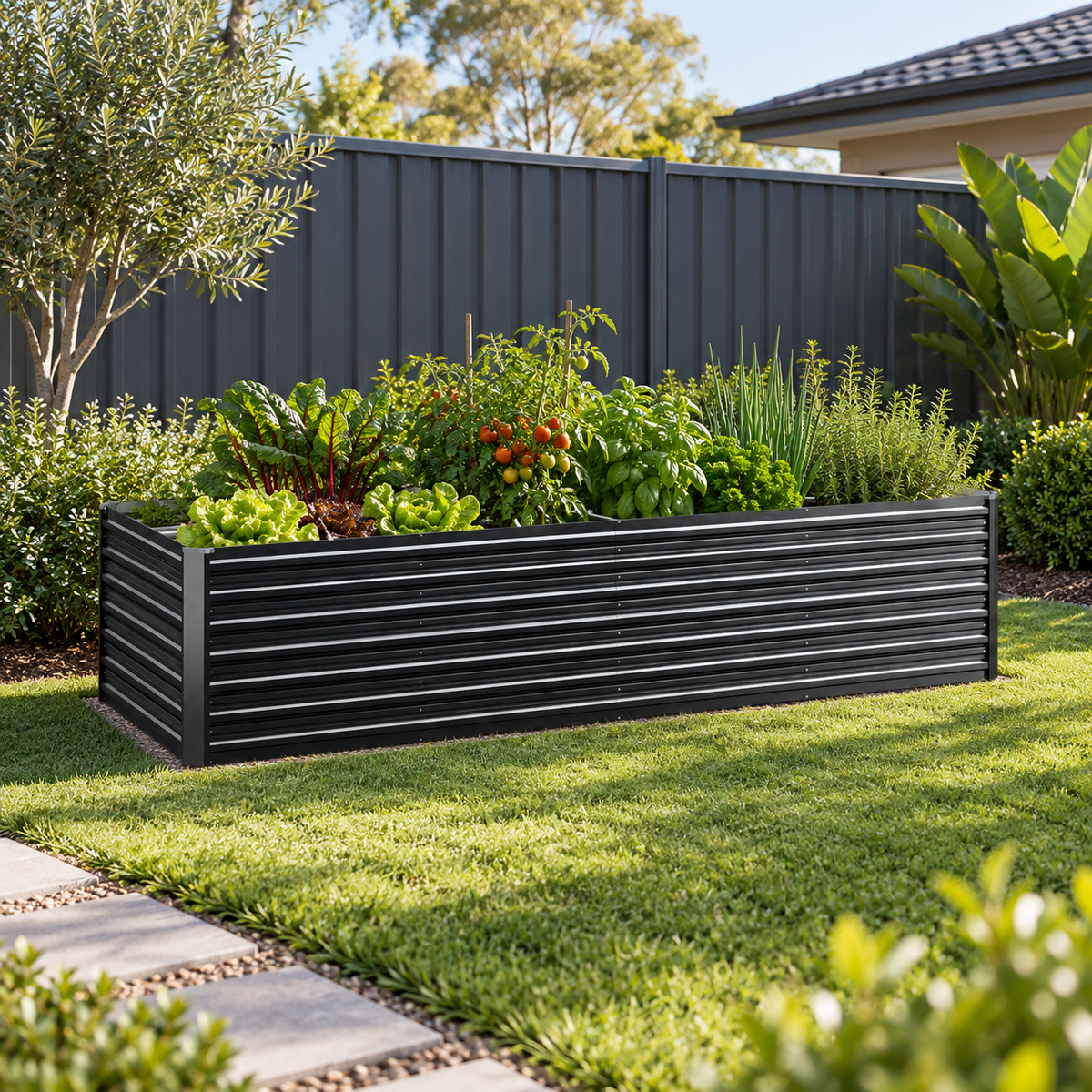 2-in-1 Medium Steel Garden Bed - Extra Deep (Assorted Dimension Options)