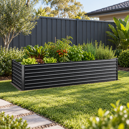 2-in-1 Medium Steel Garden Bed - Extra Deep (Assorted Dimension Options)