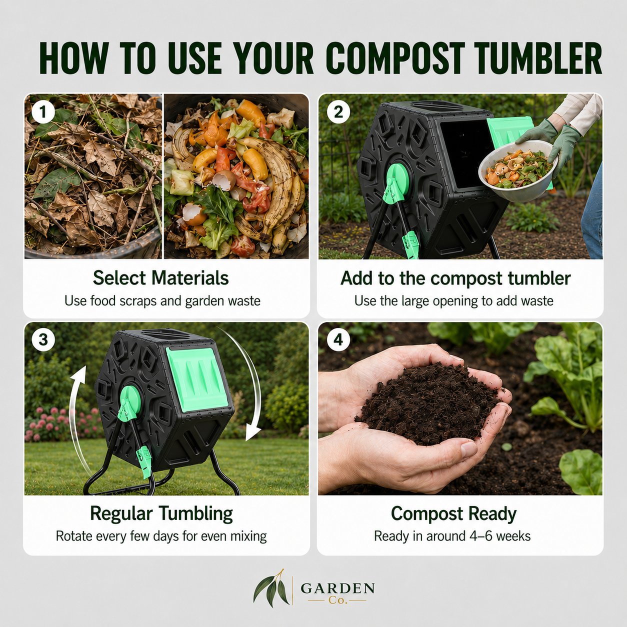 65L Tumbling Compost Bin