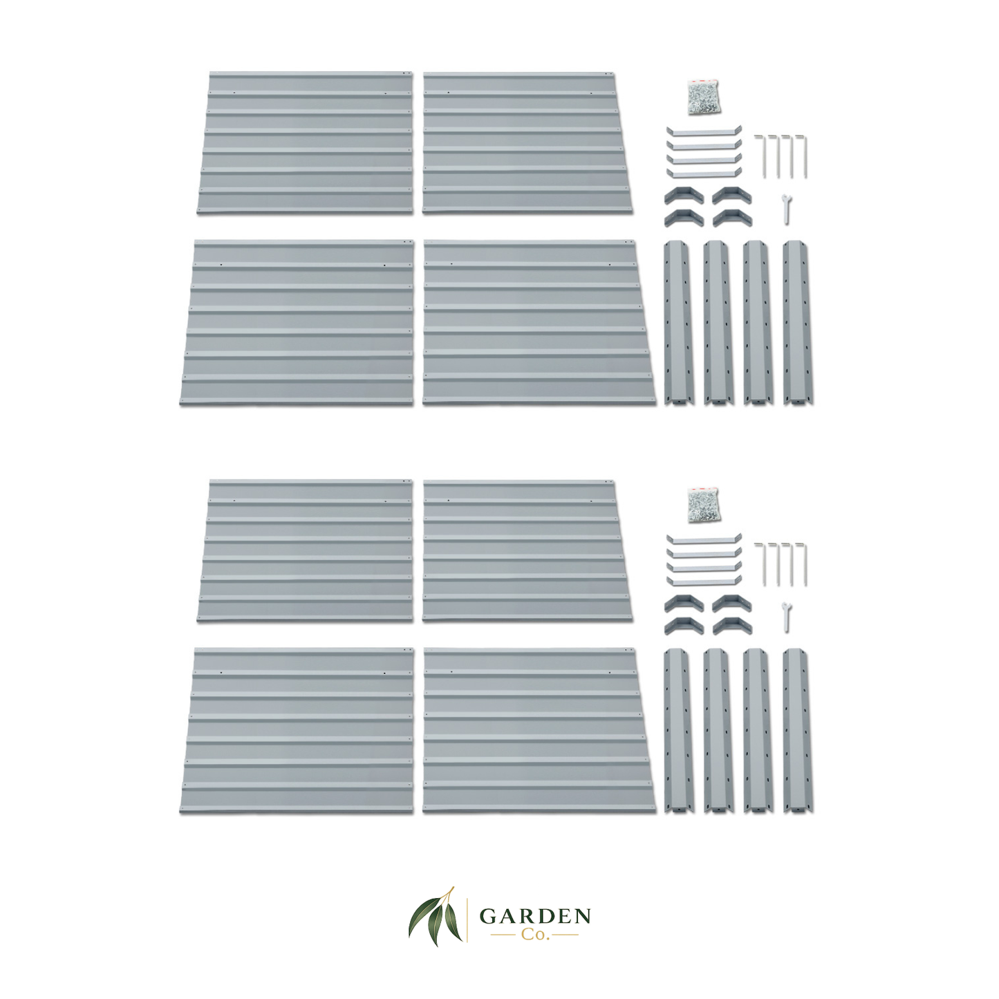 Deep garden beds components on a white background with 'Garden Shed' branding.