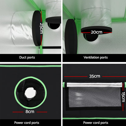 Green Fingers Grow Tent Kits 300x150x200cm Hydroponics Indoor Plant Grow System