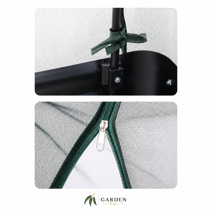 Features of netting on white background