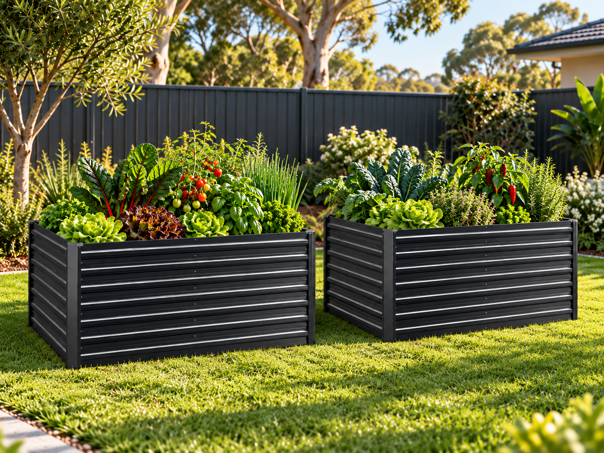 2-in-1 Medium Steel Garden Bed - Extra Deep (Assorted Dimension Options)