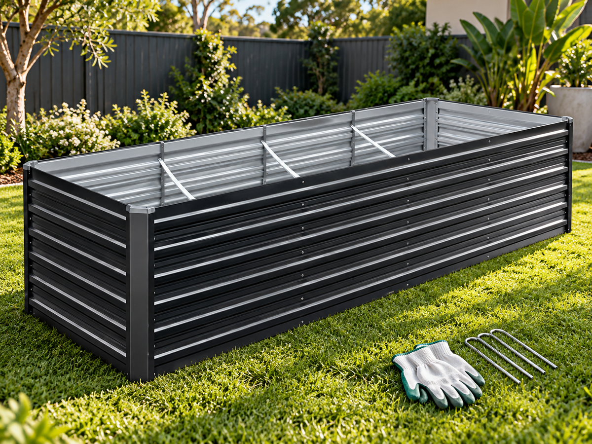 2-in-1 Medium Steel Garden Bed - Extra Deep (Assorted Dimension Options)