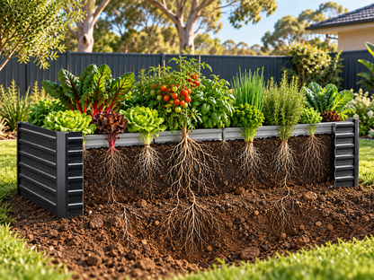 2-in-1 Medium Steel Garden Bed - Extra Deep (Assorted Dimension Options)