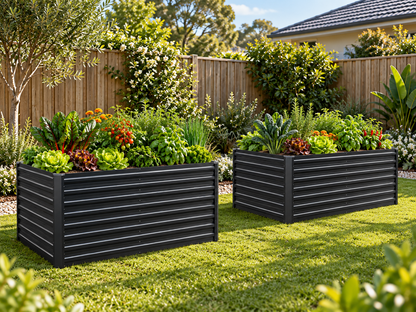 2-in-1 Medium Steel Garden Bed - Extra Deep (Assorted Dimension Options)