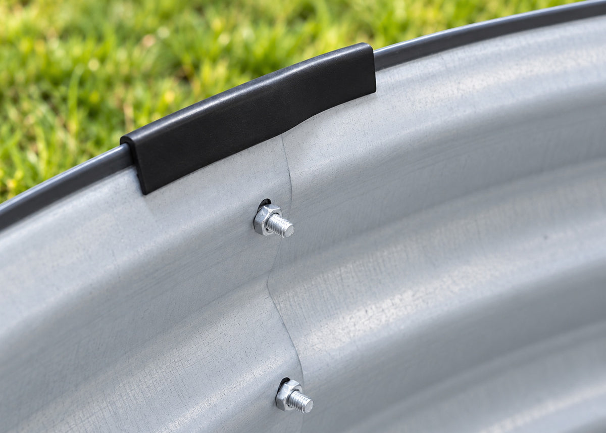Round Galvanised Raised Garden Bed (90cm x 45cm) - Bolt Assembly