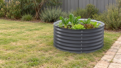 Round Galvanised Raised Garden Bed (90cm x 45cm) - Bolt Assembly