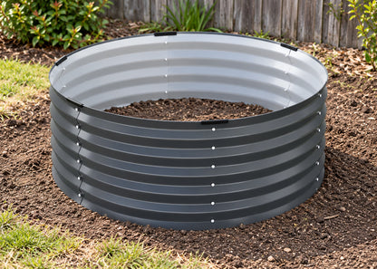 Round Galvanised Raised Garden Bed (90cm x 45cm) - Bolt Assembly